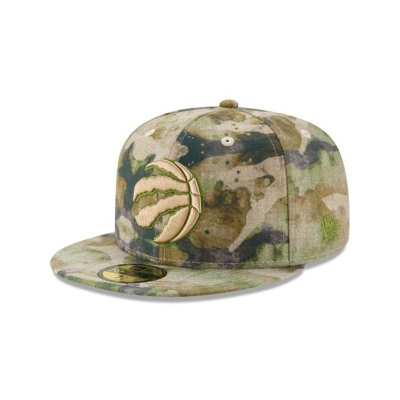 Brown Toronto Raptors Hat - New Era NBA Abstract Camo 59FIFTY Fitted Caps USA3869542